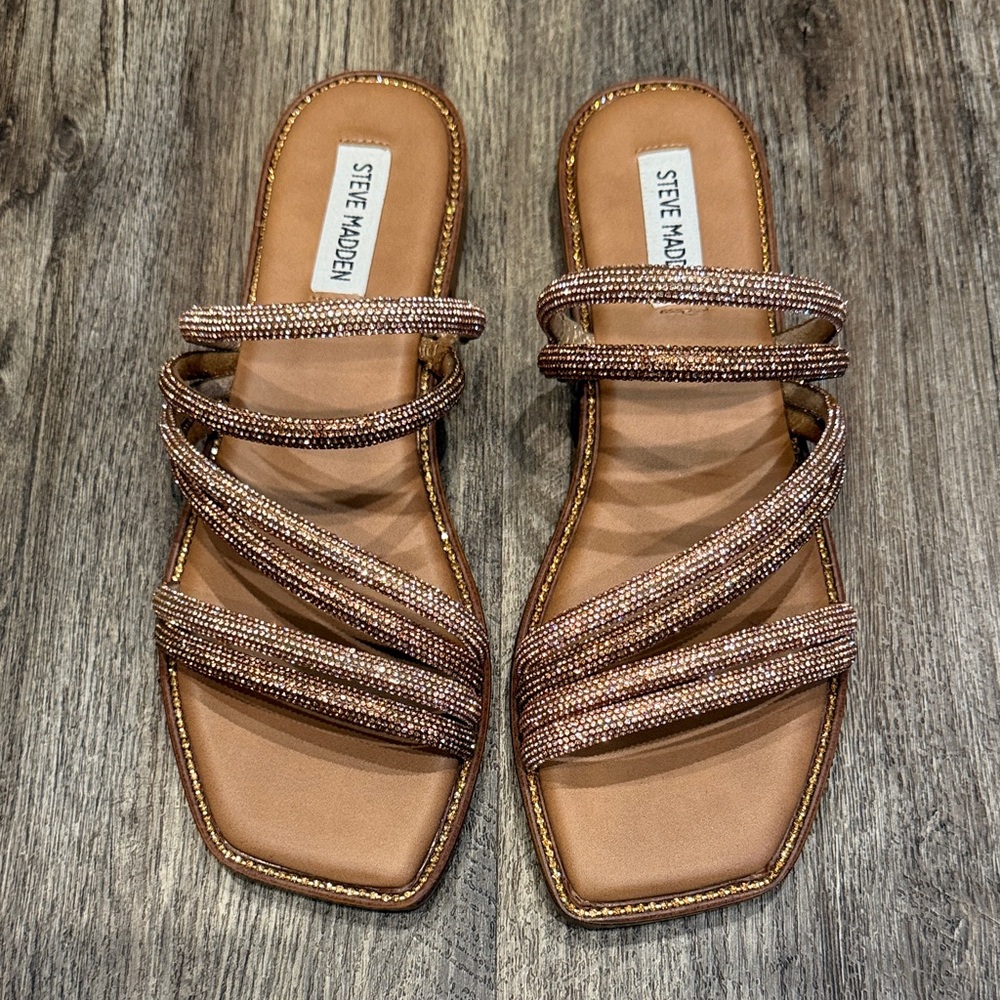 Steve Madden Tan Multi-Strap Sandals